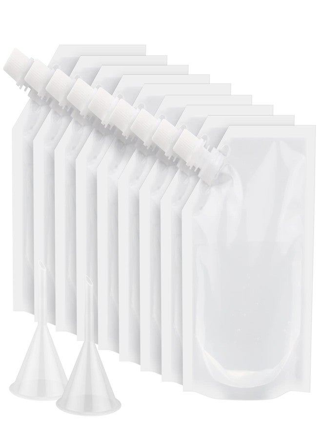 ERKOON 9-Pack Concealable Drinking Flasks - 5oz Reusable Leakproof Pouches with 2 Funnels for Travel & Outdoor - Image 1